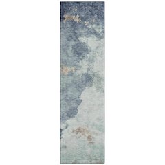 Machine Washable Indoor/Outdoor Chantille ACN2108 Seafoam 2'3" x 7'6" Runner Rug