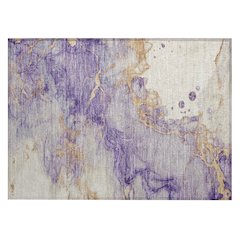 Machine Washable Indoor/Outdoor Chantille ACN2110 Purple 1'8" x 2'6" Rug
