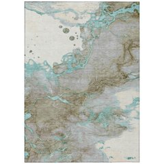 Machine Washable Indoor/Outdoor Chantille ACN2110 Teal 2'6" x 3'10" Rug