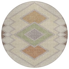 Machine Washable Indoor/Outdoor Chantille ACN2111 Brown 8' x 8' Round Rug