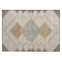 Machine Washable Indoor/Outdoor Chantille ACN2111 Brown 1'8" x 2'6" Rug