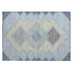 Machine Washable Indoor/Outdoor Chantille ACN2111 Denim 1'8" x 2'6" Rug