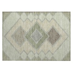 Machine Washable Indoor/Outdoor Chantille ACN2111 Green 1'8" x 2'6" Rug