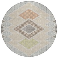 Machine Washable Indoor/Outdoor Chantille ACN2111 Pewter 8' x 8' Round Rug