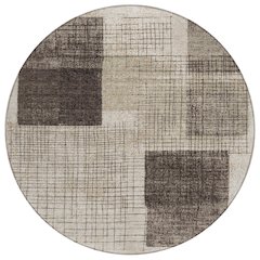Machine Washable Indoor/Outdoor Chantille ACN2112 Brown 8' x 8' Round Rug