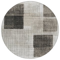 Machine Washable Indoor/Outdoor Chantille ACN2112 Ivory 8' x 8' Round Rug