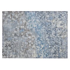 Machine Washable Indoor/Outdoor Chantille ACN2113 Blue 1'8" x 2'6" Rug