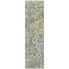 Machine Washable Indoor/Outdoor Chantille ACN2113 Olive 2'3" x 7'6" Runner Rug