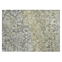 Machine Washable Indoor/Outdoor Chantille ACN2113 Olive 1'8" x 2'6" Rug