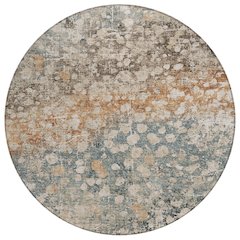 Machine Washable Indoor/Outdoor Chantille ACN2113 Putty 8' x 8' Round Rug