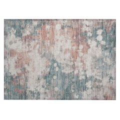 Machine Washable Indoor/Outdoor Chantille ACN2114 Coral 1'8" x 2'6" Rug