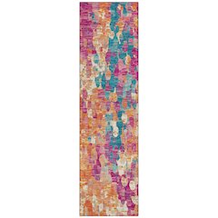 Machine Washable Indoor/Outdoor Chantille ACN2115 Blush 2'3" x 7'6" Runner Rug