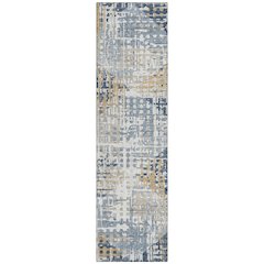 Machine Washable Indoor/Outdoor Chantille ACN2116 Navy 2'3" x 7'6" Runner Rug