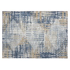 Machine Washable Indoor/Outdoor Chantille ACN2116 Navy 1'8" x 2'6" Rug