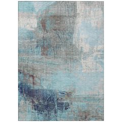Machine Washable Indoor/Outdoor Chantille ACN2117 Teal 2'6" x 3'10" Rug