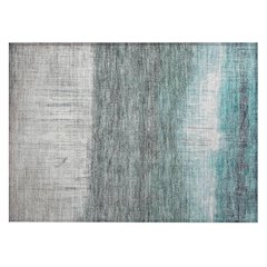 Machine Washable Indoor/Outdoor Chantille ACN2118 Teal 1'8" x 2'6" Rug