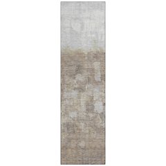Machine Washable Indoor/Outdoor Chantille ACN2119 Taupe 2'3" x 7'6" Runner Rug