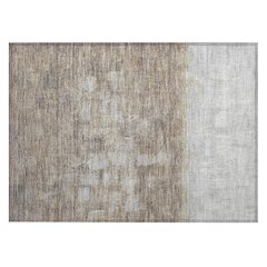 Machine Washable Indoor/Outdoor Chantille ACN2119 Taupe 1'8" x 2'6" Rug