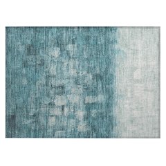 Machine Washable Indoor/Outdoor Chantille ACN2119 Teal 1'8" x 2'6" Rug