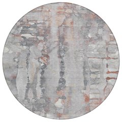 Machine Washable Indoor/Outdoor Chantille ACN2120 Copper 8' x 8' Round Rug