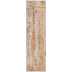 Machine Washable Indoor/Outdoor Chantille ACN2120 Orange 2'3" x 7'6" Runner Rug