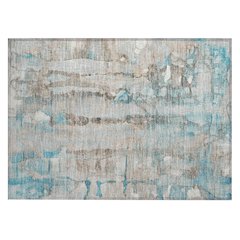 Machine Washable Indoor/Outdoor Chantille ACN2120 Teal 1'8" x 2'6" Rug