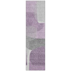 Machine Washable Indoor/Outdoor Chantille ACN2121 Purple 2'3" x 7'6" Runner Rug