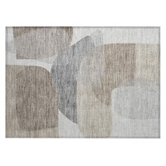 Machine Washable Indoor/Outdoor Chantille ACN2121 Taupe 1'8" x 2'6" Rug
