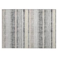 Machine Washable Indoor/Outdoor Chantille ACN2122 Black 1'8" x 2'6" Rug