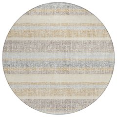 Machine Washable Indoor/Outdoor Chantille ACN2122 Gold 8' x 8' Round Rug