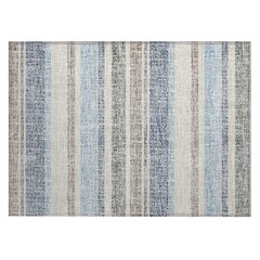 Machine Washable Indoor/Outdoor Chantille ACN2122 Navy 1'8" x 2'6" Rug