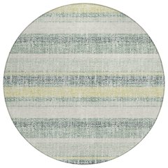 Machine Washable Indoor/Outdoor Chantille ACN2122 Seafoam 8' x 8' Round Rug