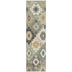 Machine Washable Indoor/Outdoor Chantille ACN2123 Fern 2'3" x 7'6" Runner Rug