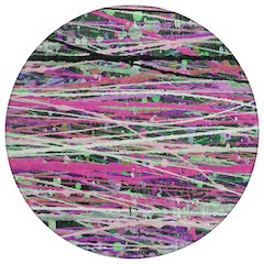 Machine Washable Indoor/Outdoor Chantille ACN2125 Pink 8' x 8' Round Rug