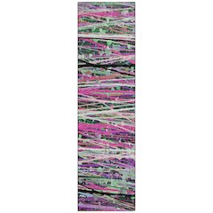 Machine Washable Indoor/Outdoor Chantille ACN2125 Pink 2'3" x 7'6" Runner Rug