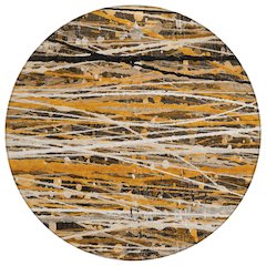 Machine Washable Indoor/Outdoor Chantille ACN2126 Copper 8' x 8' Round Rug