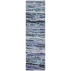 Machine Washable Indoor/Outdoor Chantille ACN2126 Purple 2'3" x 7'6" Runner Rug