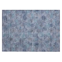 Machine Washable Indoor/Outdoor Chantille ACN2128 Blue 1'8" x 2'6" Rug