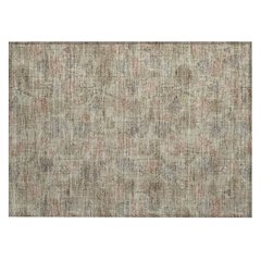 Machine Washable Indoor/Outdoor Chantille ACN2128 Brown 1'8" x 2'6" Rug