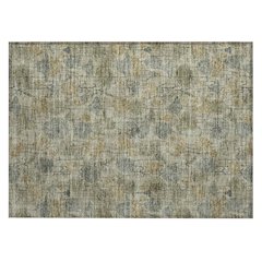 Machine Washable Indoor/Outdoor Chantille ACN2128 Khaki 1'8" x 2'6" Rug