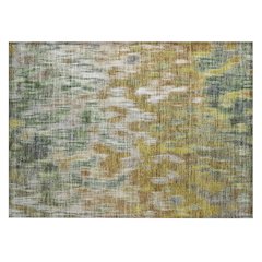 Machine Washable Indoor/Outdoor Chantille ACN2129 Brown 1'8" x 2'6" Rug