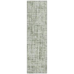 Machine Washable Indoor/Outdoor Chantille ACN2130 Green 2'3" x 7'6" Runner Rug