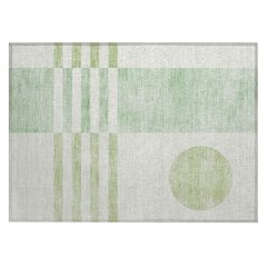 Machine Washable Indoor/Outdoor Chantille ACN2131 Green 1'8" x 2'6" Rug