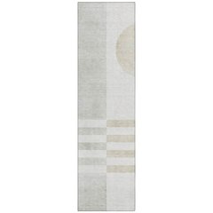 Machine Washable Indoor/Outdoor Chantille ACN2131 Linen 2'3" x 7'6" Runner Rug
