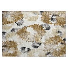 Machine Washable Indoor/Outdoor Chantille ACN2132 Chocolate 1'8" x 2'6" Rug