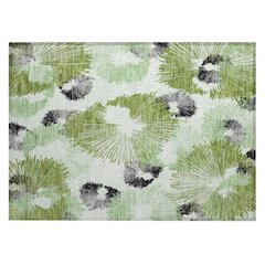 Machine Washable Indoor/Outdoor Chantille ACN2132 Olive 1'8" x 2'6" Rug