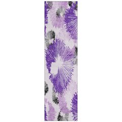 Machine Washable Indoor/Outdoor Chantille ACN2132 Purple 2'3" x 7'6" Runner Rug