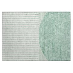 Machine Washable Indoor/Outdoor Chantille ACN2134 Teal 1'8" x 2'6" Rug