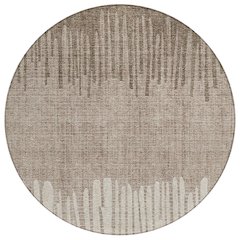 Machine Washable Indoor/Outdoor Chantille ACN2135 Brown 8' x 8' Round Rug