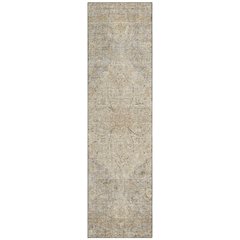 Machine Washable Indoor/Outdoor Chantille ACN2136 Beige 2'3" x 7'6" Runner Rug